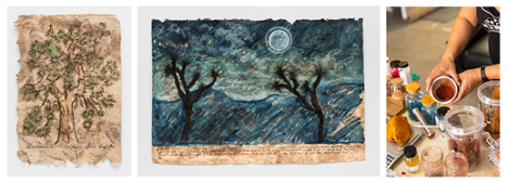 A selections of artworks from the exhibition "Sandy Rodriquez: In Isolation."