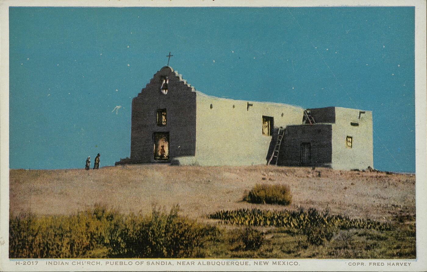 Indian Church, Pueblo of Sandia, near Albuquerque, New Mexico Amon